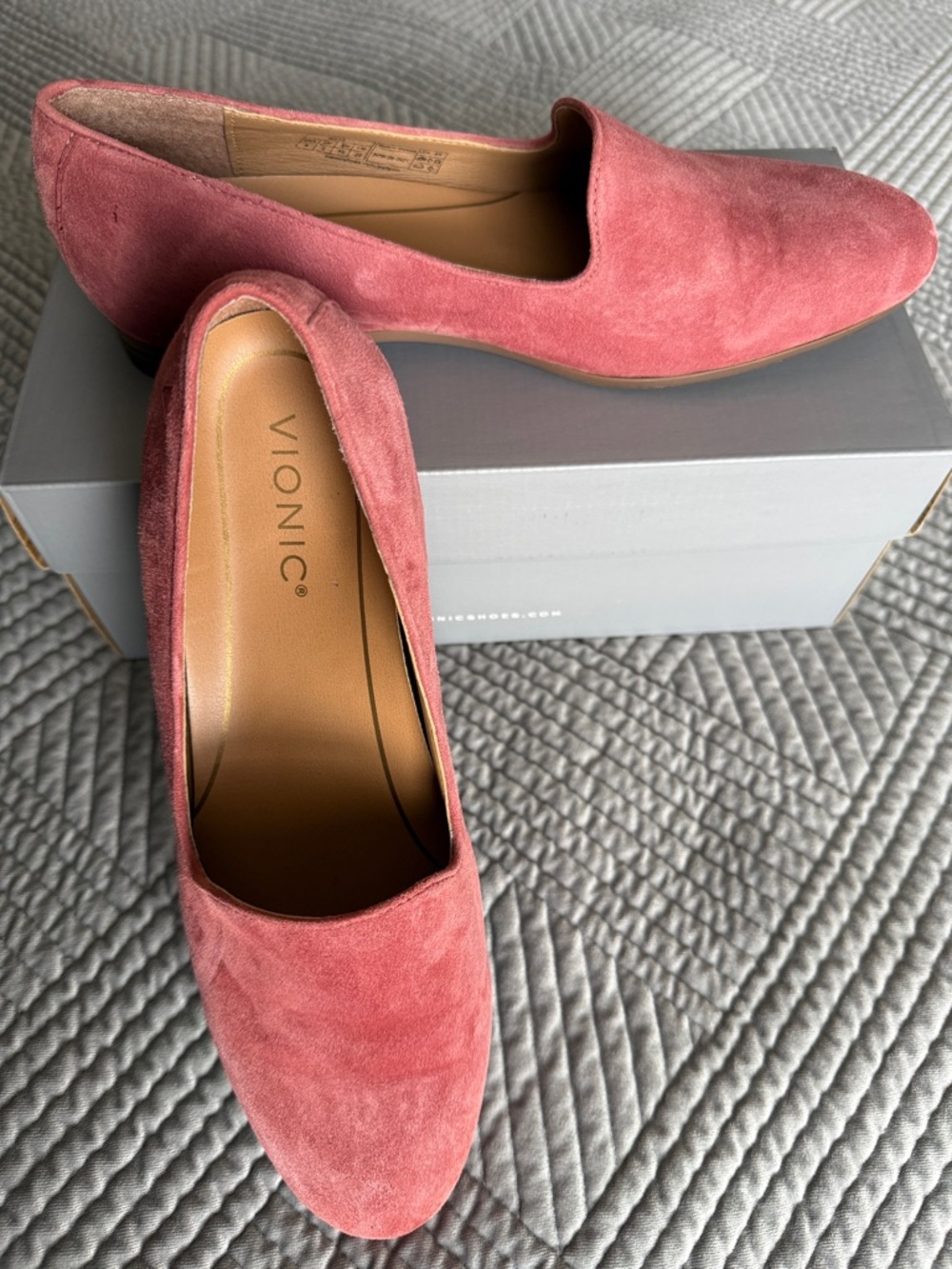 Vionic Rose Suede Slip-On Loafers